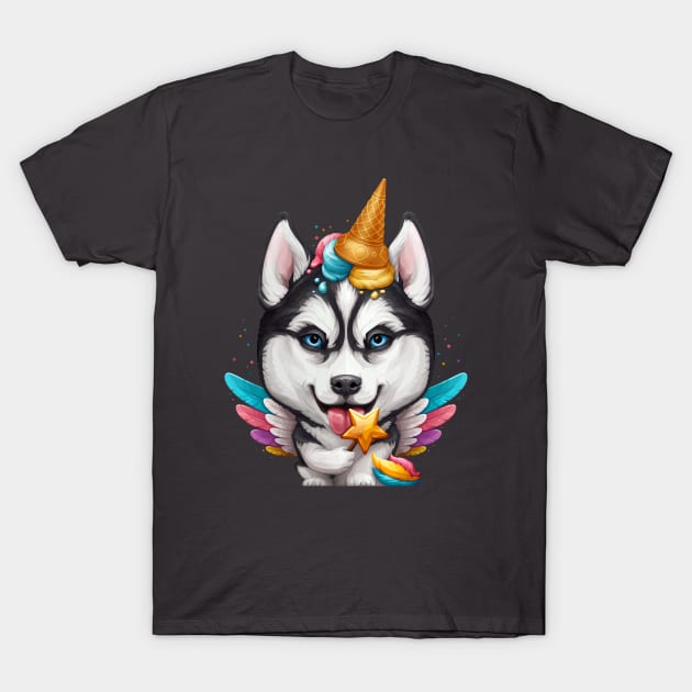 Husky Unicorn T-Shirt by stonemask